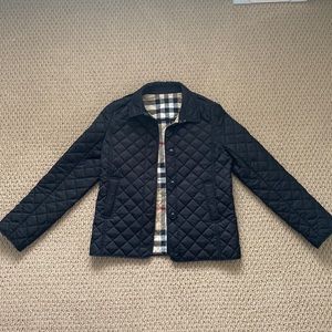 Burberry children’s quilted jacket, gently worn, no damage and looks new.